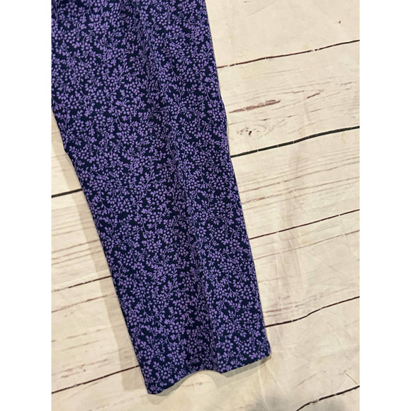 Isaac Mizarhi Live Size 0 Petite Purple Small Floral Cottage Cottagecore Size 0P - Picture 5 of 8